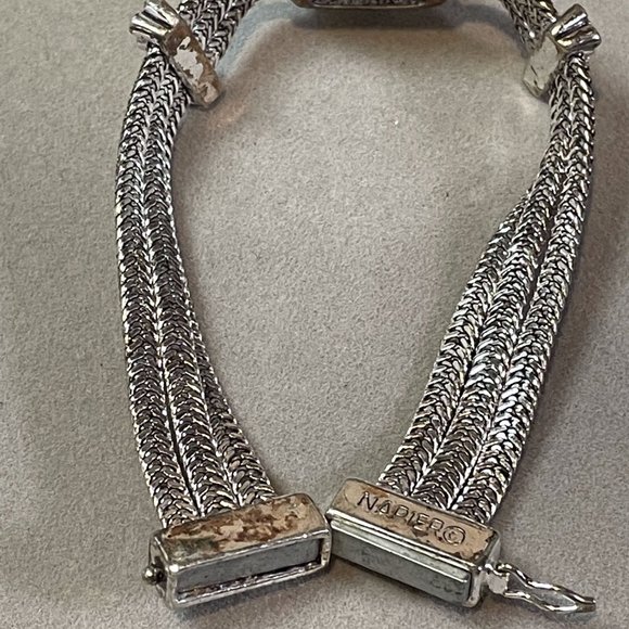 Napier Vintage Silverplate Filigree Chain Bracelet - Picture 5 of 9